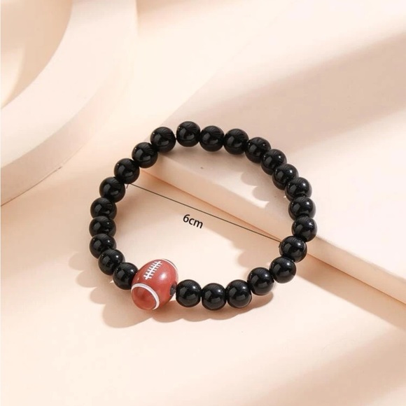 Football Bead Bracelet - Picture 2 of 3